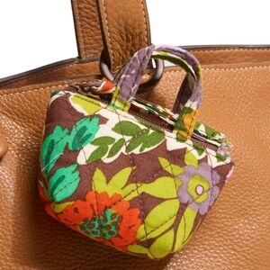 NWT Vera Bradley Green And Brown Mini Bag Charm